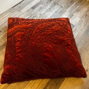 Terracotta color decorative pillow